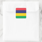 Mauritius Flag Vierkante Sticker (Tas)