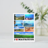 Mauritius - I Love - Briefkaart (Staand voorkant)