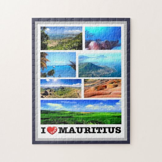Mauritius - I Love - Legpuzzel (Verticaal)