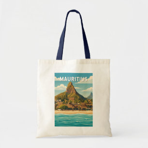 Mauritius Illustratie Reis Kunst Vintage Tote Bag