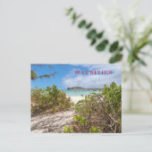Mauritius Ilot Gabriel strand uitzicht briefkaart (Staand voorkant)