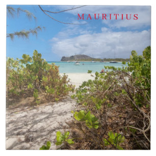 Mauritius Ilot Gabriel strand uitzicht keramische  Tegeltje