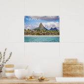 Mauritius Indische Oceaan Flic En flac Beach Souve Poster (Keuken)