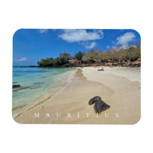 Mauritius La Cuvette Beach uitzicht magneet (Horizontaal)