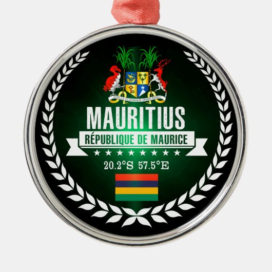 Mauritius Metalen Ornament (Voorkant)