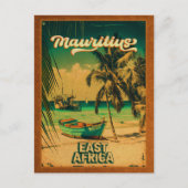 Mauritius-Oost-Afrika  Palm Trees Souvenirs Briefkaart (Voorkant)