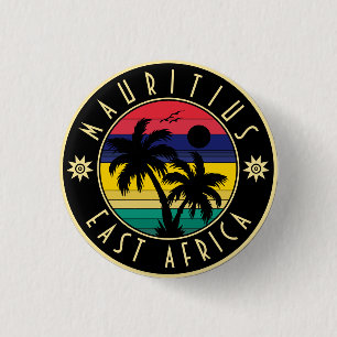 Mauritius Oost-Afrika Retro Sunset Souvenirs 60 Ronde Button 3,2 Cm