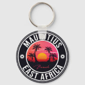 Mauritius Oost-Afrika Retro Sunset Souvenirs 60 Sleutelhanger (Achterkant)