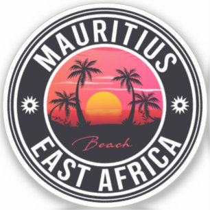 Mauritius Oost-Afrika Retro Sunset Souvenirs 60 Sticker