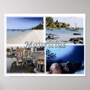Mauritius - Pet Malheureux - Mosaic - Poster