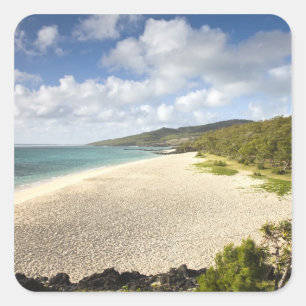 Mauritius, Rodrigues Island, St. Francois, St. Vierkante Sticker