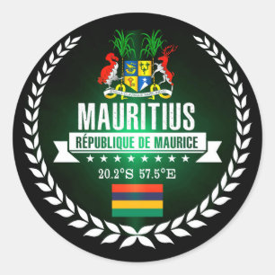 Mauritius Ronde Sticker