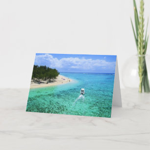 Mauritius - strand Indische Oceaan Boat Turquoise Kaart