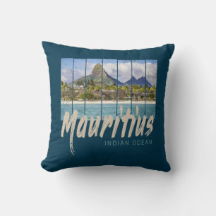 Mauritius strand souvenir in de Indische Oceaan Kussen