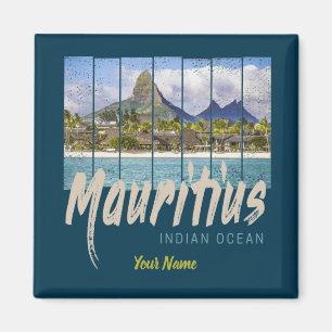 Mauritius  strand souvenir in de Indische Oceaan Magneet