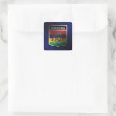 Mauritius Vierkante Sticker (Tas)