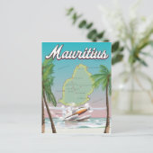 Mauritius vintage-poster briefkaart (Staand voorkant)