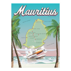 Mauritius vintage reisposter foto afdruk