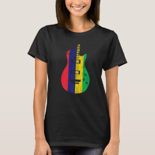 Mauritius Vlag Gitaar Vintage Muzikant T-shirt