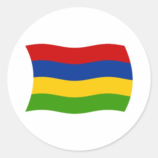 Mauritius Vlag Sticker (Voorkant)