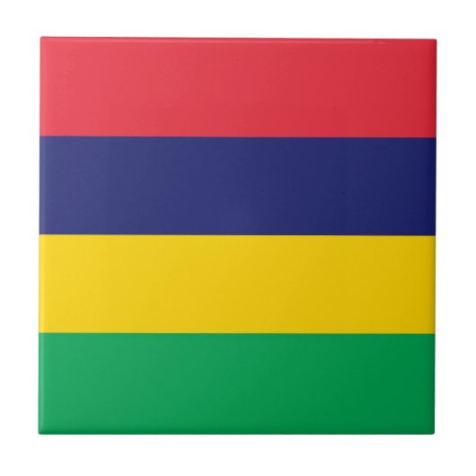 Mauritius Vlag Tegeltje (Voorkant)