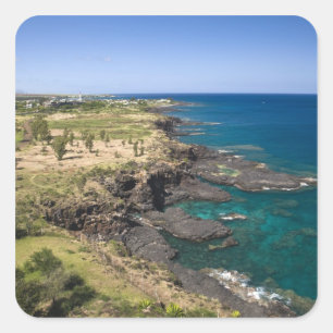 Mauritius, Western Mauritius, Belle Vue, Oceaan Vierkante Sticker