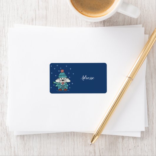 Maus im Schnee  Etiket (Insitu)