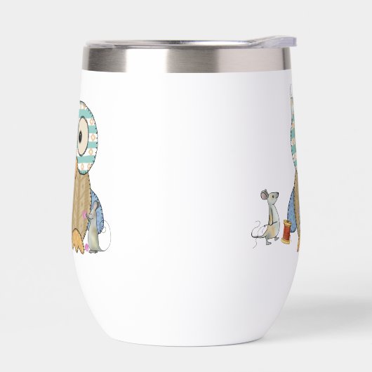 Mäuse nähen Eule (Links)