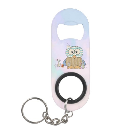 Mäuse nähen Eule Mini Flessenopener (Voorkant)
