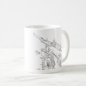 Mauser C96 9mm Koffiemok (Voorkant rechts)