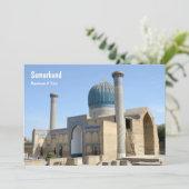 Mausolée de Timur à Samarkand, carte Ouzbékistan (Debout devant)