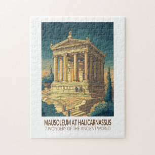 Mausoleum van Halicarnassus 7 Wereldwonderen Legpuzzel