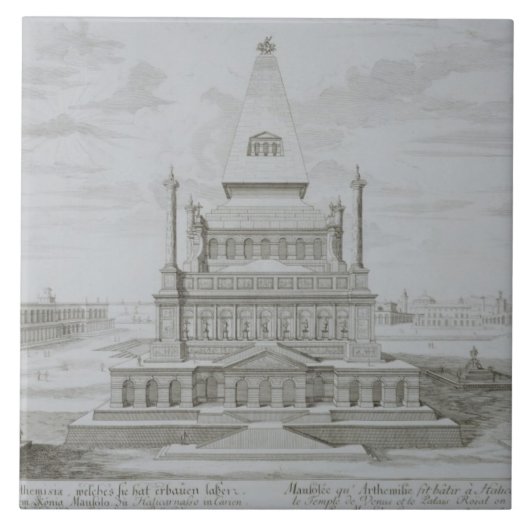 Mausoleum van Halicarnassus, Bodrum, Turkije, uit Tegeltje (Voorkant)