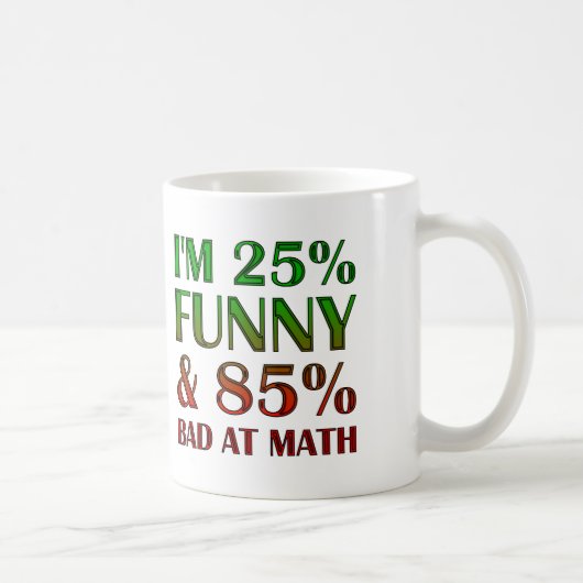 Mauvais à Math Drôle Mug ou Voyage Mug (Droite)