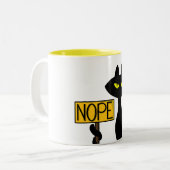Mauvais Boogie -Le Chat- "NON" mugs drôles (Devant gauche)