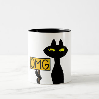 Mauvais Boogie -Le Chat- "OMG" mugs drôles