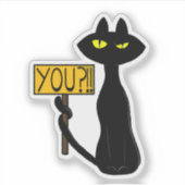 Mauvais Boogie -Le Chat- "Vous ?!!" Autocollants d (Devant)