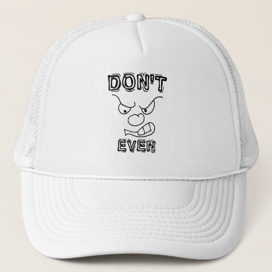 Mauvais Casquette d'attitude face en colère (Devant)