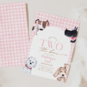 Mauvais DEUX os À damiers chiot Invitation