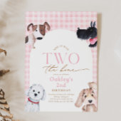 Mauvais DEUX os À damiers chiot Invitation