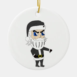 mauvais gars santa claus ornement céramique