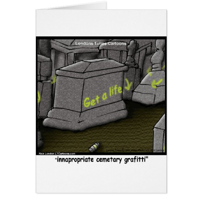 Mauvais graffiti de cimetière drôle (Devant)