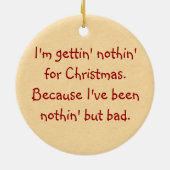 Mauvais ornement de Noël Yorkie (Dos)