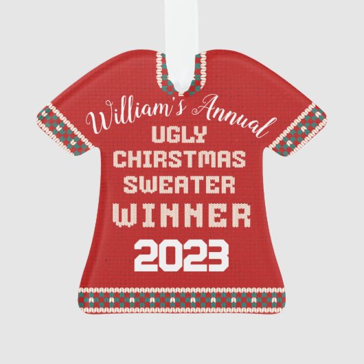 Mauvaise décoration du prix du pull de Noël (dos)