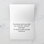 Mauvaise journée ? Carte d'accueil des détenus (Intérieur)