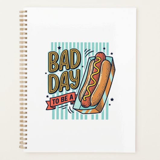 Mauvaise Journée Hot Dog Retro Vector Conception d (Devant)