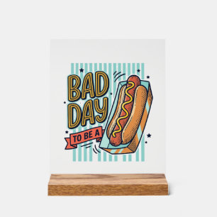 Mauvaise Journée Hot Dog Retro Vector Conception d