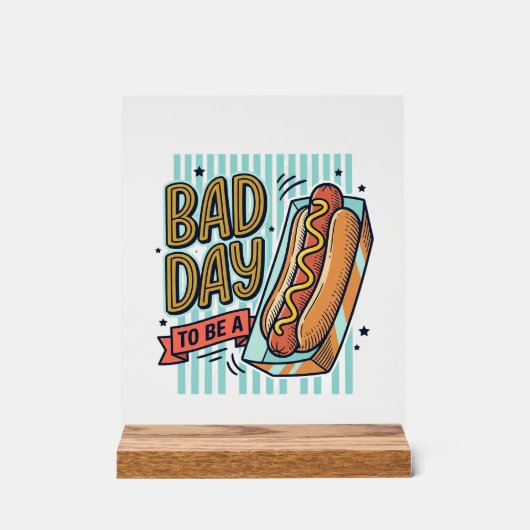 Mauvaise Journée Hot Dog Retro Vector Conception d (Recto)