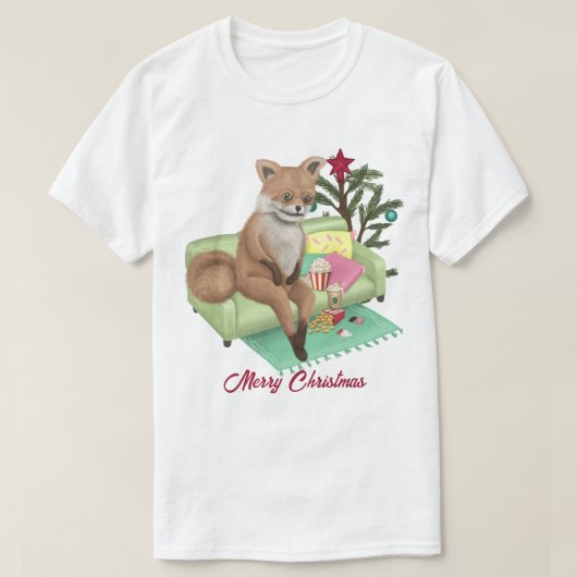 Mauvaise Taxidermie Fox T-shirt de Noël (Design devant)