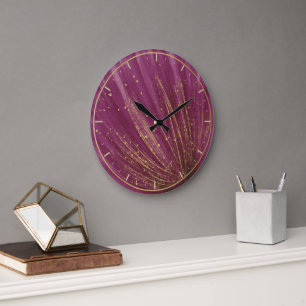 Mauve 10.75 ronde wandklok grote klok